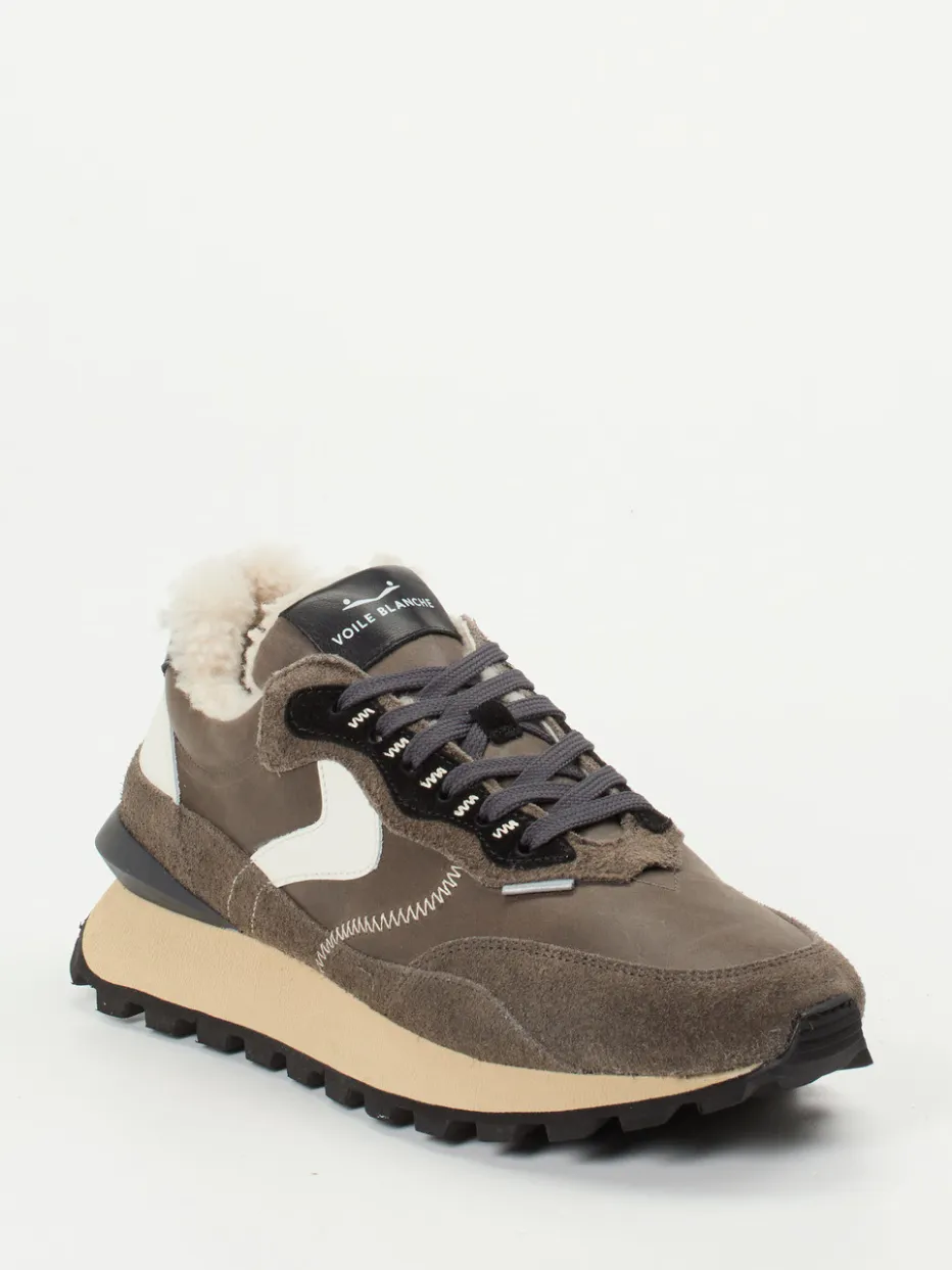 – Sneaker aus Veloursleder taupefarben*Voile Blanche Discount