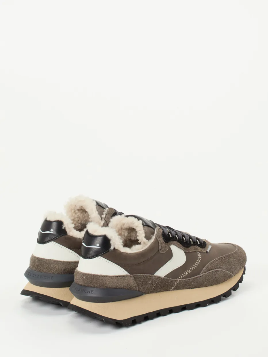 – Sneaker aus Veloursleder taupefarben*Voile Blanche Discount