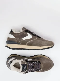 – Sneaker aus Veloursleder taupefarben*Voile Blanche Discount