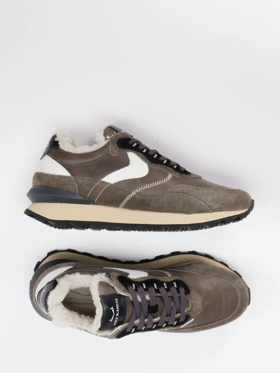 – Sneaker aus Veloursleder taupefarben*Voile Blanche Discount