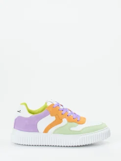 – Sneaker aus Velours- und Kalbleder color*Voile Blanche Hot