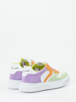 – Sneaker aus Velours- und Kalbleder color*Voile Blanche Hot