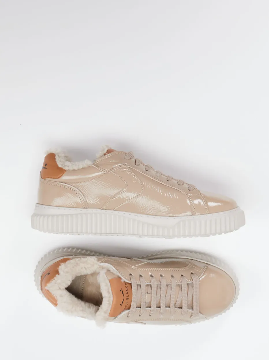 – Sneaker aus Lackleder in Beige*Voile Blanche Outlet