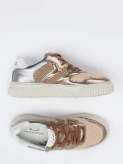Damen Voile Blanche – Sneaker aus Metallicleder Roségold