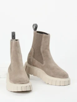 Damen Voile Blanche – Stiefelette aus Veloursleder taupe