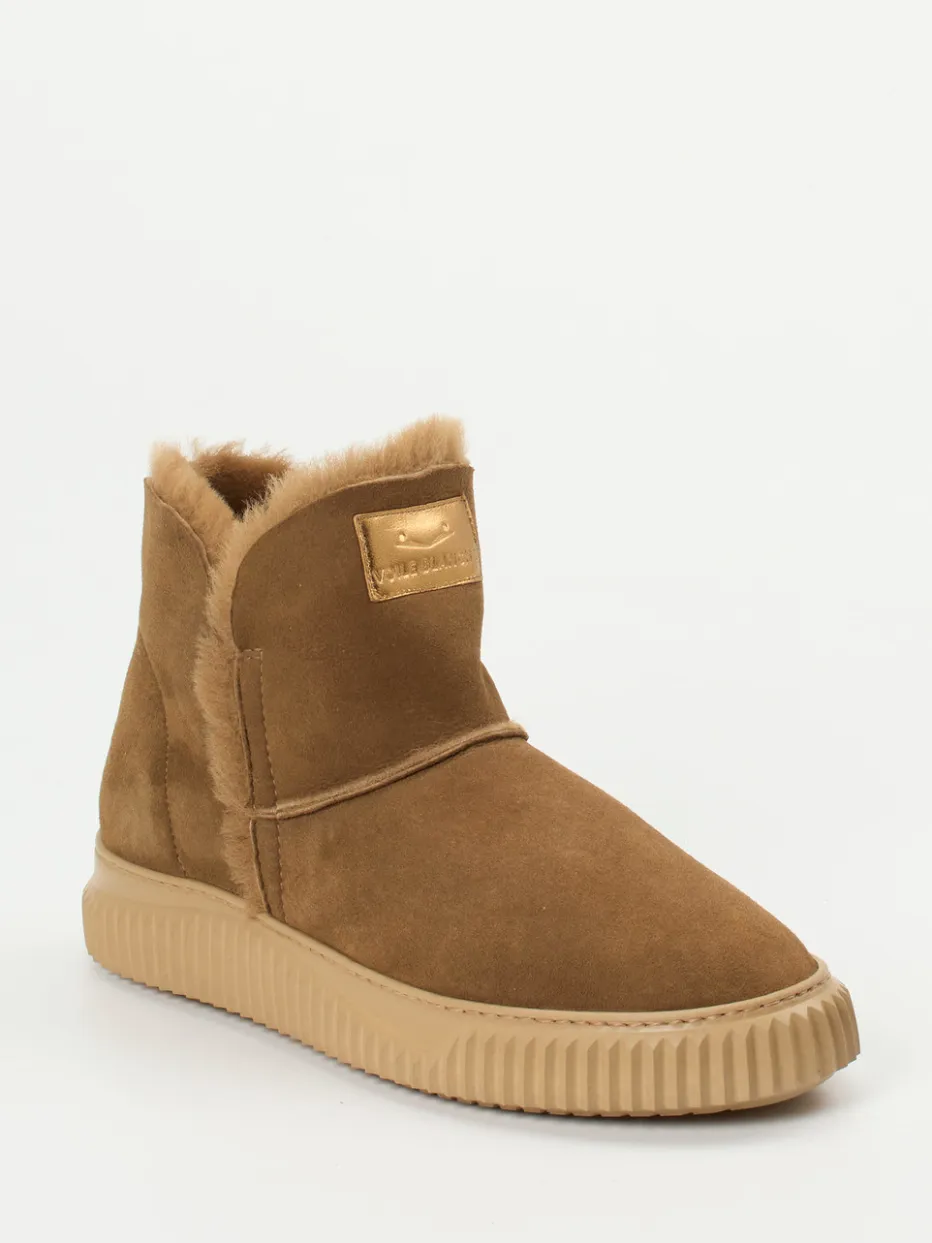 Damen Voile Blanche – Stiefeletten aus Veloursleder karamell