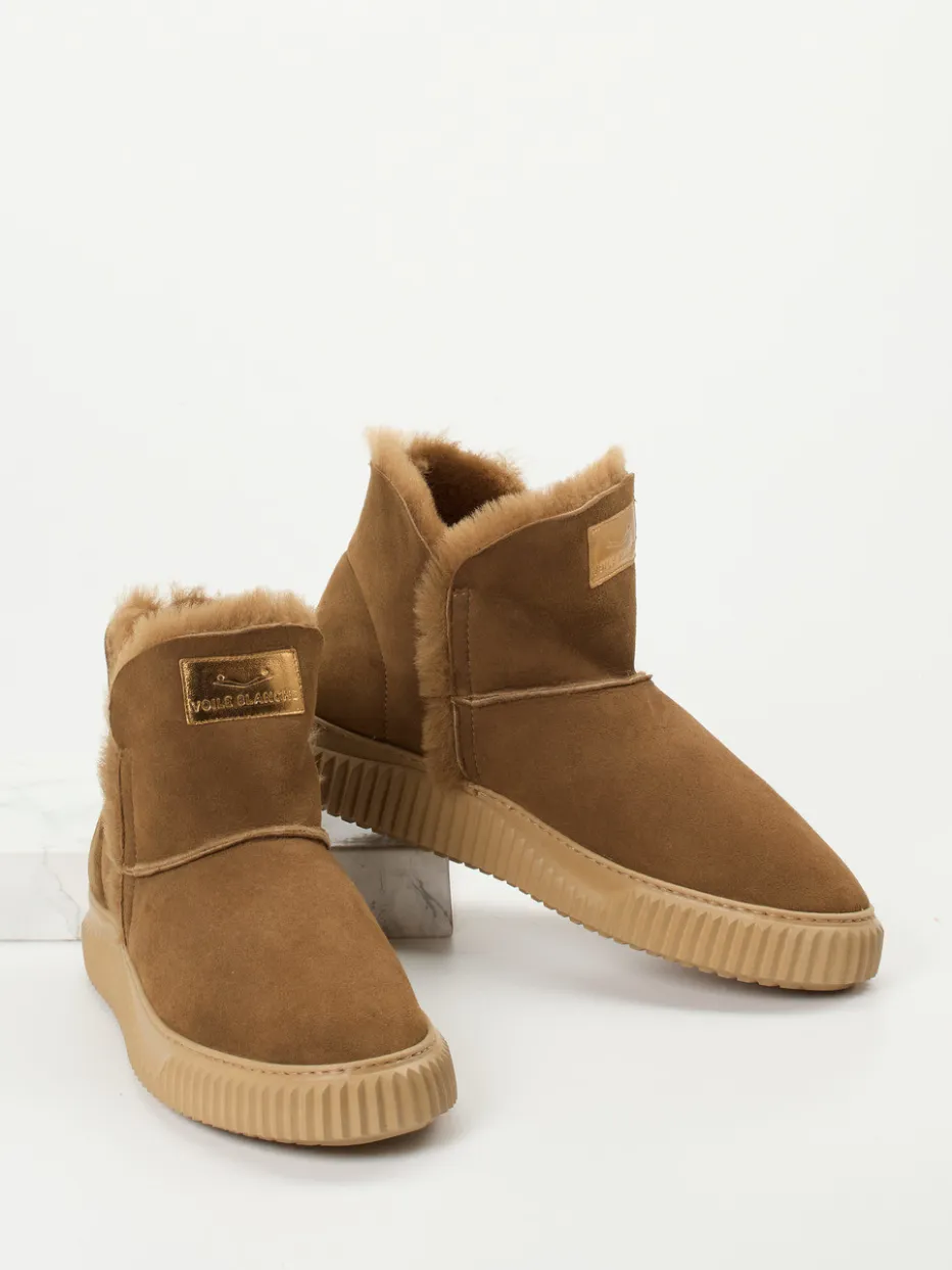 Damen Voile Blanche – Stiefeletten aus Veloursleder karamell