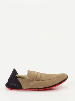 Damen Wai – Slipper aus Veloursleder in Sandbeige