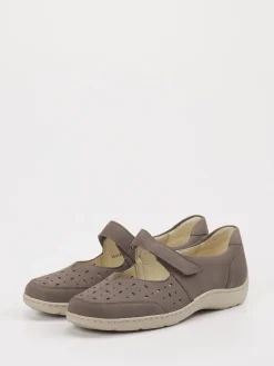 Damen Waldläufer – Klettslipper aus Leder in Taupe