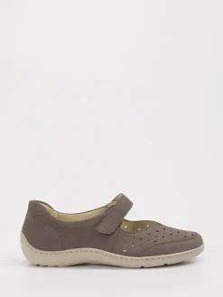 Damen Waldläufer – Klettslipper aus Leder in Taupe