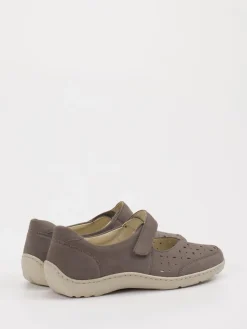 Damen Waldläufer – Klettslipper aus Leder in Taupe