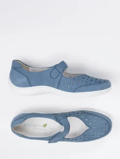 Damen Waldläufer – Klettslipper aus Nubukleder jeans