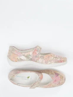 Damen Waldläufer – Klettslipper aus geprägtem Leder color