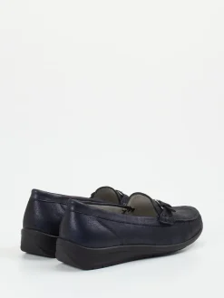 – Komfort-Loafer aus Metallicleder dunkel*Waldläufer Hot