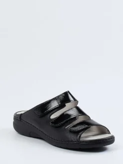 Damen Waldläufer – Komfort-Pantolette aus Lack- und Kalbleder