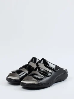 Damen Waldläufer – Komfort-Pantolette aus Lack- und Kalbleder