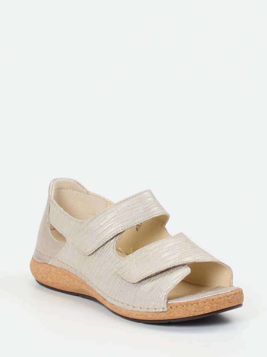 – Komfortsandalen aus geprägtem Leder*Waldläufer Outlet