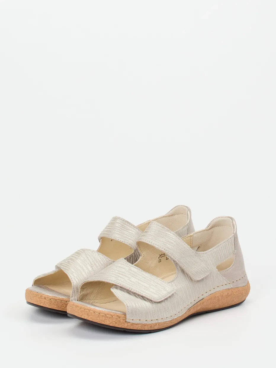 – Komfortsandalen aus geprägtem Leder*Waldläufer Outlet