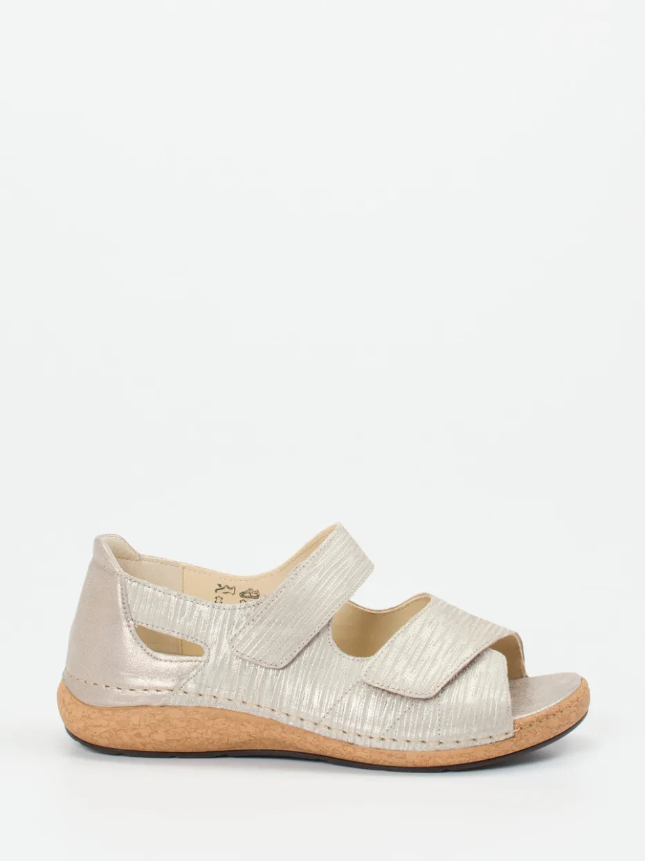 – Komfortsandalen aus geprägtem Leder*Waldläufer Outlet
