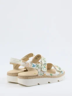 Damen Waldläufer – Komfort-Sandalen aus Leder mit Jutebesatz