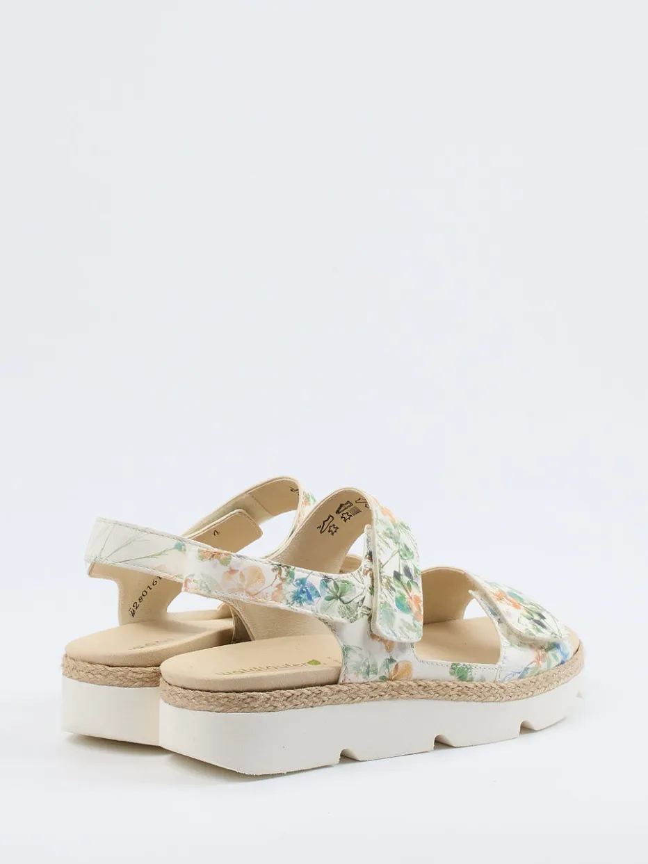 Damen Waldläufer – Komfort-Sandalen aus Leder mit Jutebesatz