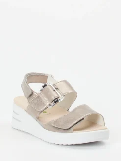 – Komfort-Sandale aus Metallicleder*Waldläufer Online