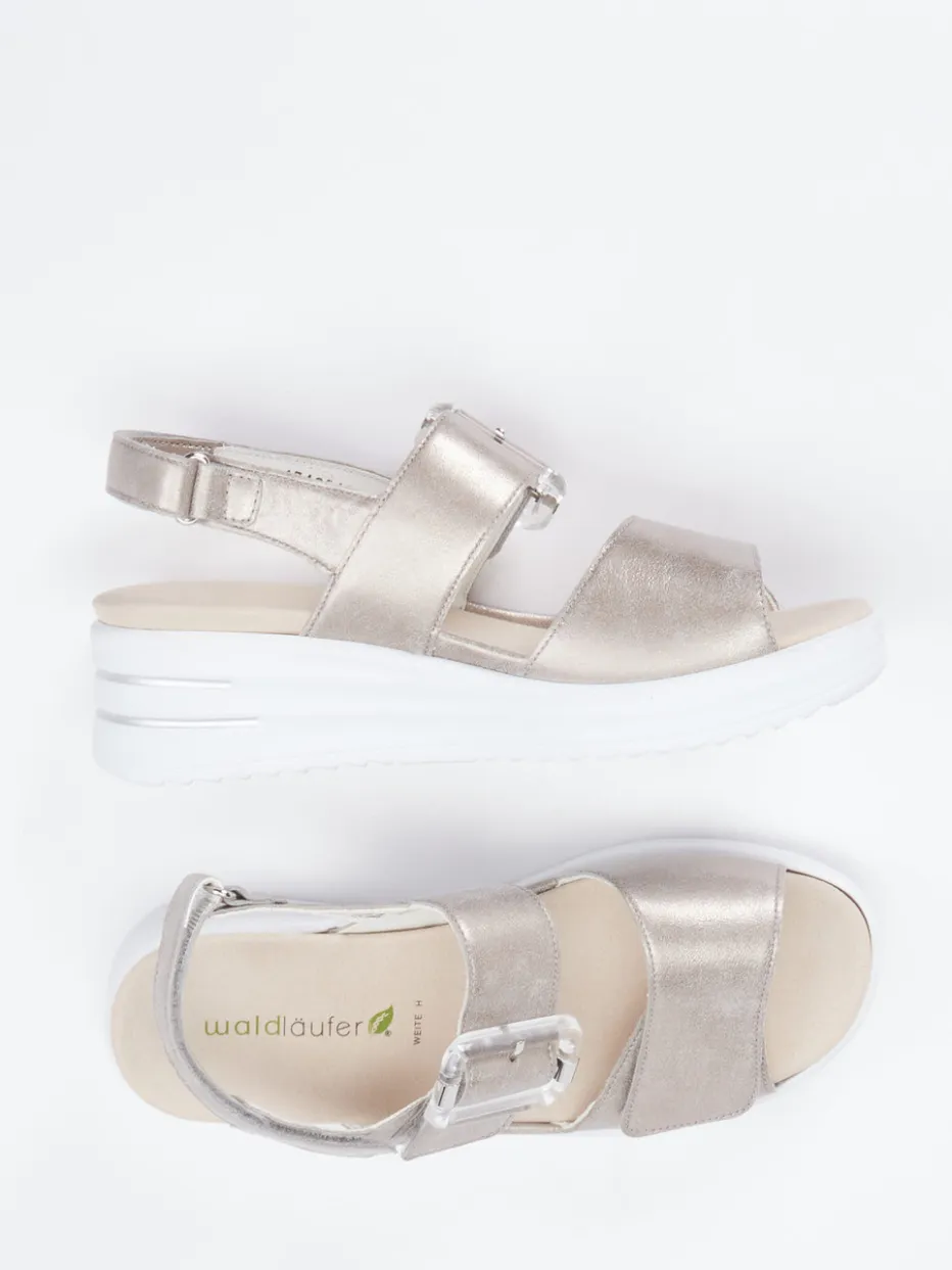 – Komfort-Sandale aus Metallicleder*Waldläufer Online