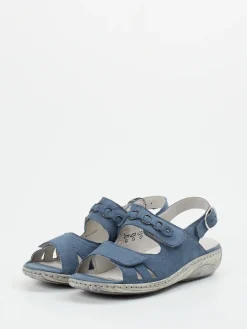 Damen Waldläufer – Komfortsandalen aus Nubukleder jeans