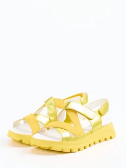 – Komfortsandalen aus Metallicleder*Waldläufer New