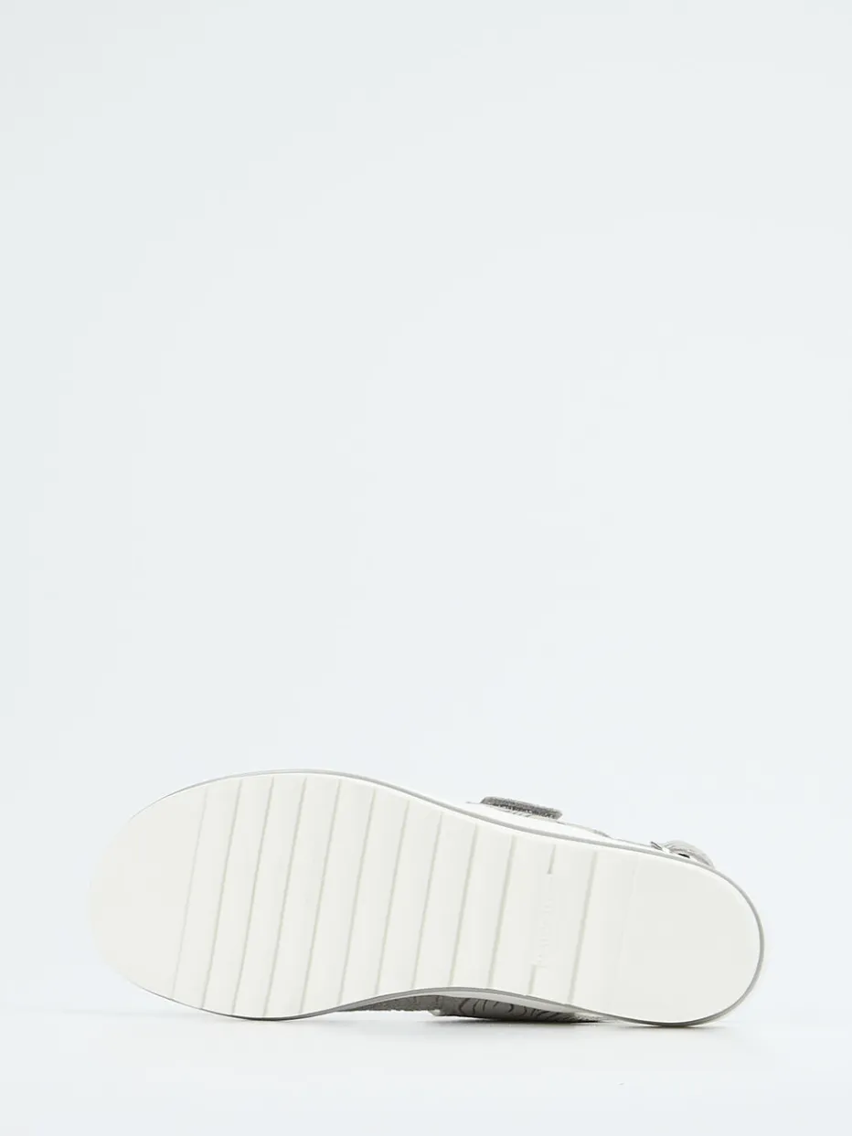 – Komfortsandale aus Veloursleder silber*Waldläufer