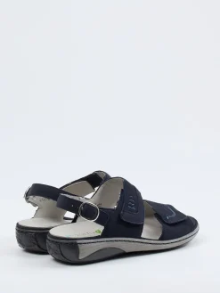 – Komfortsandale aus Nubukleder Dunkel*Waldläufer Hot