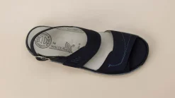 – Komfortsandale aus Nubukleder Dunkel*Waldläufer Hot