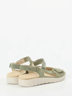 – Komfortsandale aus Veloursleder Salbei*Waldläufer Clearance