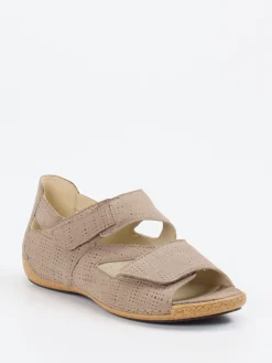 – Komfortsandale aus Veloursleder Taupe*Waldläufer Clearance