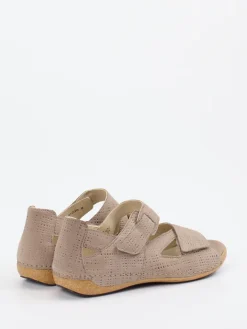 – Komfortsandale aus Veloursleder Taupe*Waldläufer Clearance