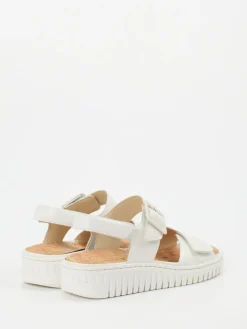 Damen Waldläufer – Komfortsandale aus Kalbleder Offwhite