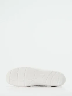 Damen Waldläufer – Komfort-Schnürschuh aus geprägtem Leder hellgrau