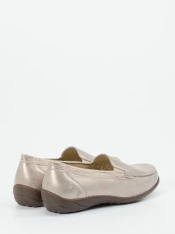 Damen Waldläufer – Komfortslipper aus Metallicleder