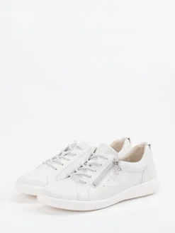 – Komfort-Sneaker aus Kalbleder Offwhite*Waldläufer Clearance
