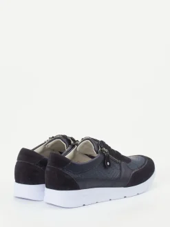 Damen Waldläufer – Komfort-Sneaker aus Kalbleder Dunkel