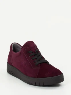 – Komfort-Sneaker aus Veloursleder Bordeaux*Waldläufer Best
