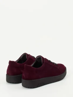 – Komfort-Sneaker aus Veloursleder Bordeaux*Waldläufer Best