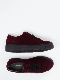 – Komfort-Sneaker aus Veloursleder Bordeaux*Waldläufer Best