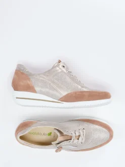 – Komfort-Sneaker aus Metallicleder*Waldläufer Sale