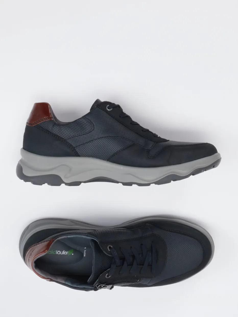 – Komfort-Sneaker aus Kalbleder Schwarz*Waldläufer