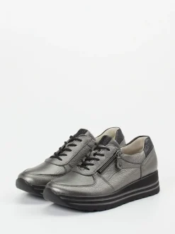 Damen Waldläufer – Komfort-Sneaker aus Metallicleder