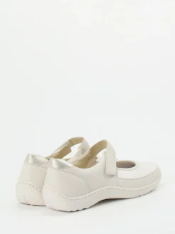 – Mary Jane aus Stretchleder in Cremeweiß*Waldläufer Online