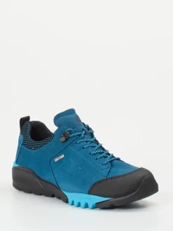 Damen Waldläufer – Outdoor-Sneaker aus Veloursleder petrol