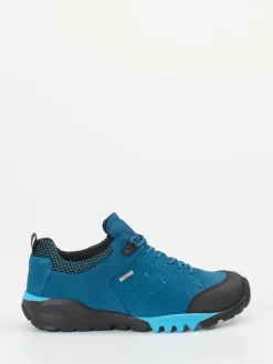 Damen Waldläufer – Outdoor-Sneaker aus Veloursleder petrol