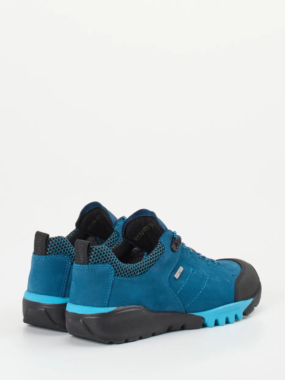 Damen Waldläufer – Outdoor-Sneaker aus Veloursleder petrol